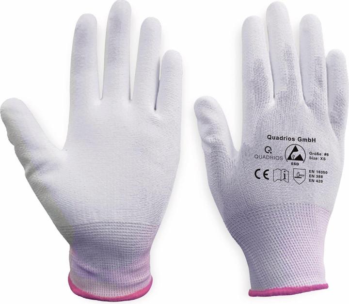 Actual product image Quadrios ESD glove size: XS polyamide, polyurethane (XS)