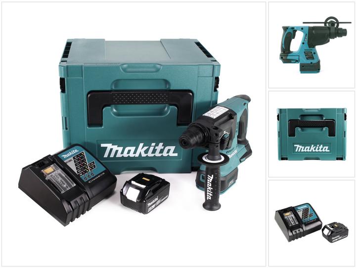 Image du produit Makita DHR 242 RG1J Marteau perforateur à batterie 18V 2,0J SDS-plus Brushless + 1x batterie 6,0Ah + (Fonctionnement sur batterie)