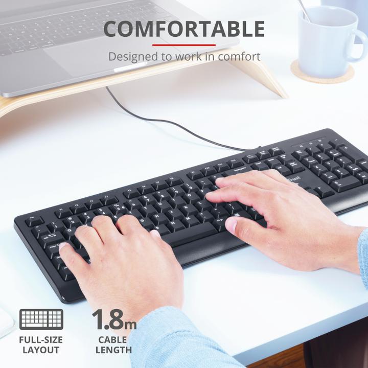 Actual product image Trust Primo Keyboard USB QWERTY US English Black (US, Cable)