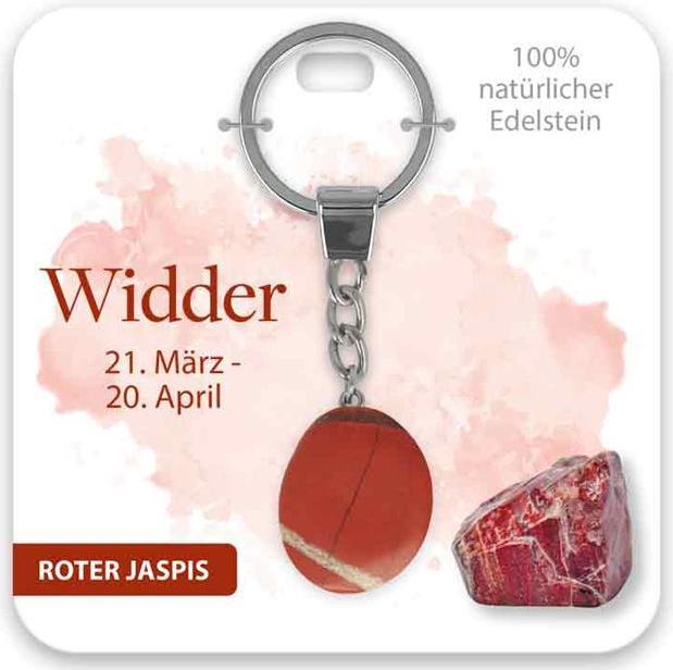 Actual product image BB Klostermannn Schlsselanhnger Edelstein Roter Jaspis Widder