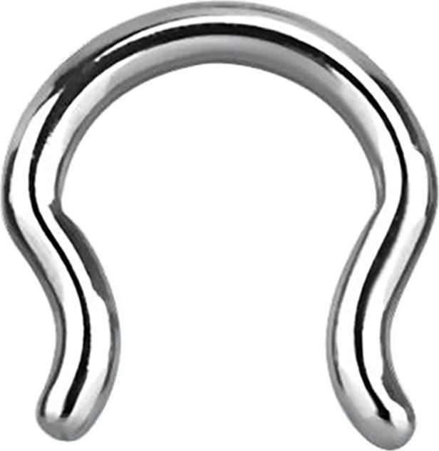 Star Piercing Septum Ring silber (ohne Messing, Chirurgenstahl 316L)