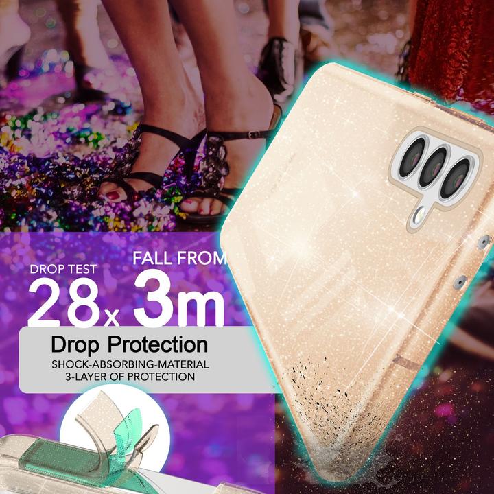 Produktbild Nalia Klare Glitzer Silikon Hülle (Samsung Galaxy S24+)