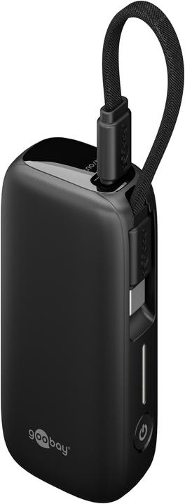 Image du produit Goobay Powerbank 5.000 mAh mit integriertem USB-C-Kabel (5000 mAh, 15 W, 15 Wh)