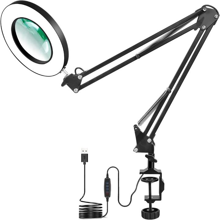 Actual product image Newacalox LED desk lamp with magnifying glass (960 lm)