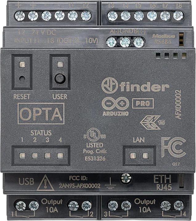 Actual product image Arduino Opta WiFi AFX00002 PLC communication module 12 V/DC, 24 V/DC
