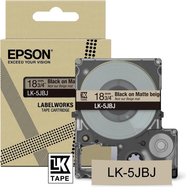 Produktbild Epson Matte Beige/Black 18mm LK-5JBJ (1.80 cm, Beige)