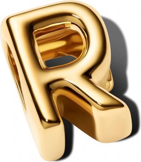 Image du produit Pandora Charm Lettre R Plaqué Or (Alliage métallique plaqué or)