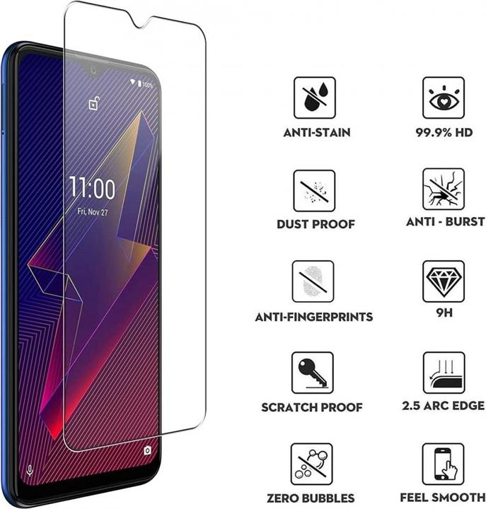 Produktbild Screenguard Wiko Power U20 Panzerglas Schutzfolie Case Friendly Design (1 Stück, Wiko Power U20)