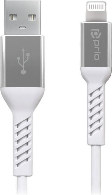 Actual product image prio Charge & Sync USB A to Lightning Cable MFi certified 1.2m white (1.20 m)