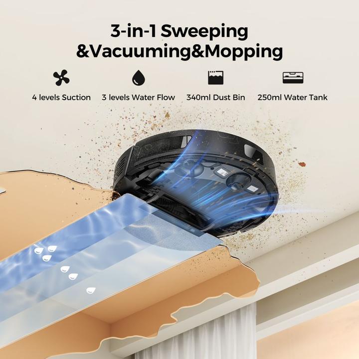 Actual product image Lubluelu Vacuum cleaner L15 Plus robot vacuum cleaner with self-empty station (Robot vacuum)