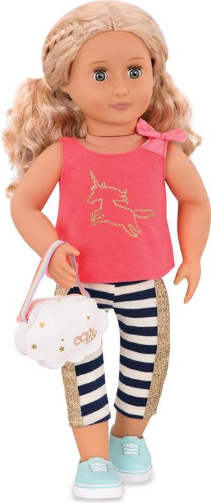 Produktbild Our Generation Outfit Hose mit Streifen und Einhorn Shirt