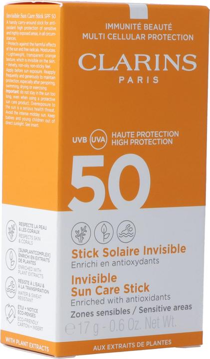 Produktbild Clarins Invisible Sun Care Stick (Sonnencreme Gesicht, Sonnenstick, SPF 50, 69 g)