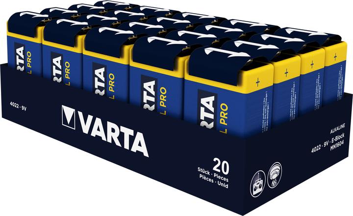 Varta Industrial (20 pcs., 9V Block, 640 mAh)