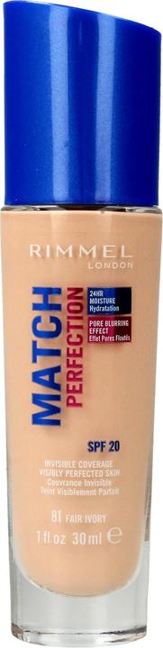 Rimmel London Match Perfection 81 Fair Ivory 30ml (D9AE95)