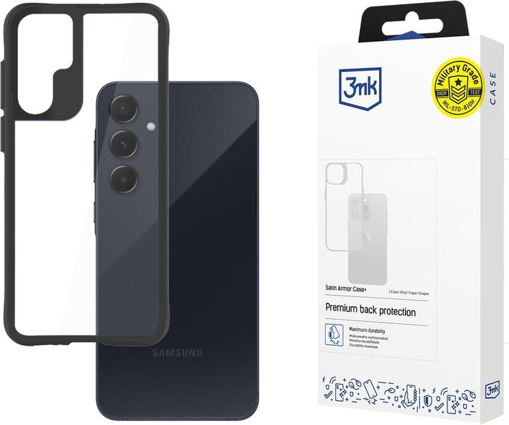 Immagine prodotto 3MK Custodia Satin Armor+ per Samsung Galaxy A55 5G - Nero (Samsung Galaxy A55)
