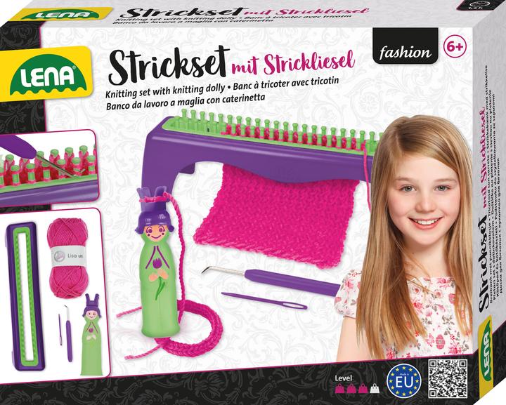 Actual product image Lena SIMM Strickset mit Strickliesel, Faltschachtel