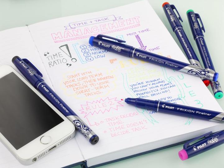 Immagine prodotto Pilot FriXion Fineliner x3 Fancy (Viola, Rosa, Verde chiaro, Blu scuro, 3 x)