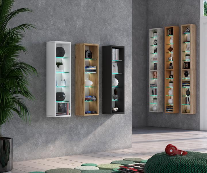 Produktbild VCM Wandregal Hängeregal Wandboard Holzregal "Rasito L" (21 x 14 x 77 cm)