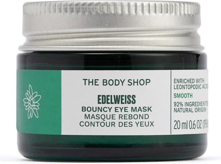 Valeurs nutritives et ingrédients Body Shop - Masque pour les yeux à l'edelweiss (Bouncy Eye Mask) 20 ml (20 ml)