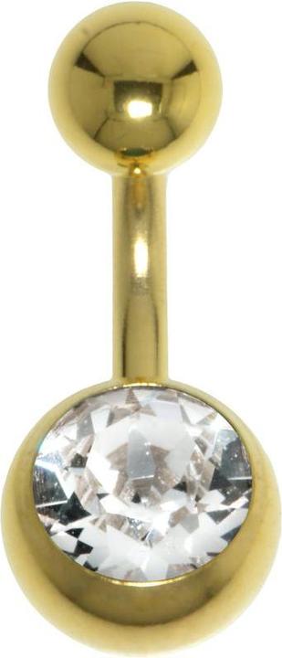 Immagine prodotto Bijouteria Piercing ventre (Acciaio chirurgico 316L, Cristallo premium, Rivestimento in PVD (colore oro))