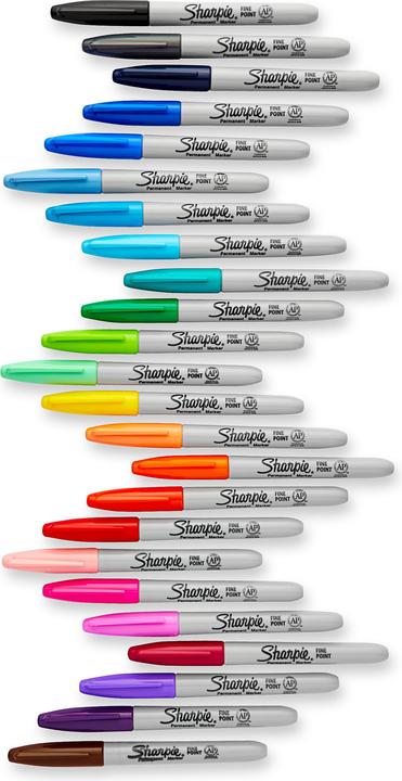 Produktbild Sharpie Marker Fein Rundspitze F (Mehrfarbig, Grau, 1 mm, 24 x)