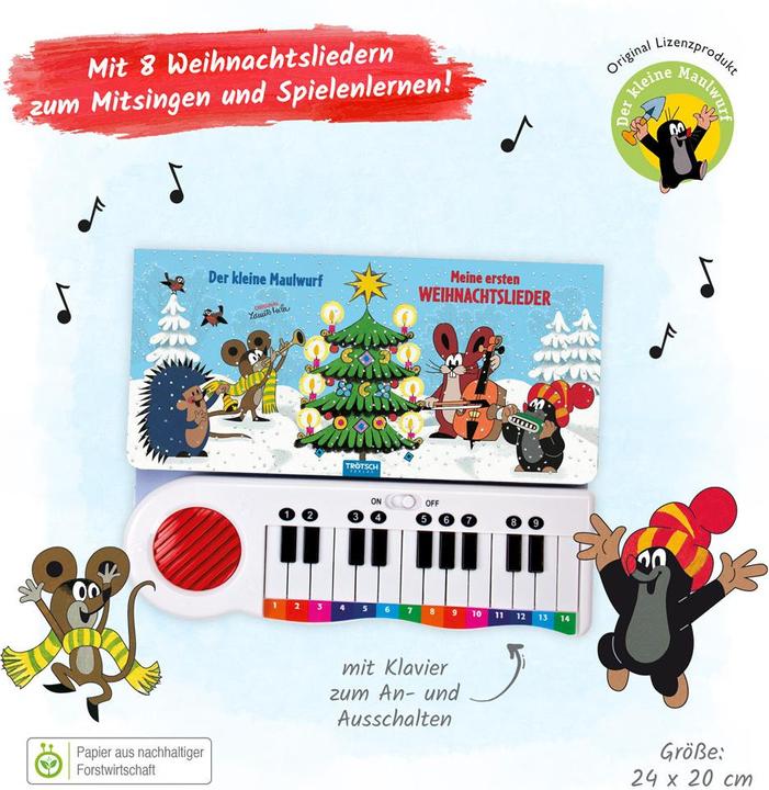 Produktbild Der kleine Maulwurf Klavierbuch Meine ersten Weihnachtslieder (Deutsch, Trötsch Verlag GmbH & Co. KG, 2023)