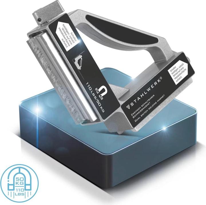 Produktbild Stahlwerk Zweifach Schaltbarer Schweissmagnet, 90 Grad Eckmagnet zwei Schaltern