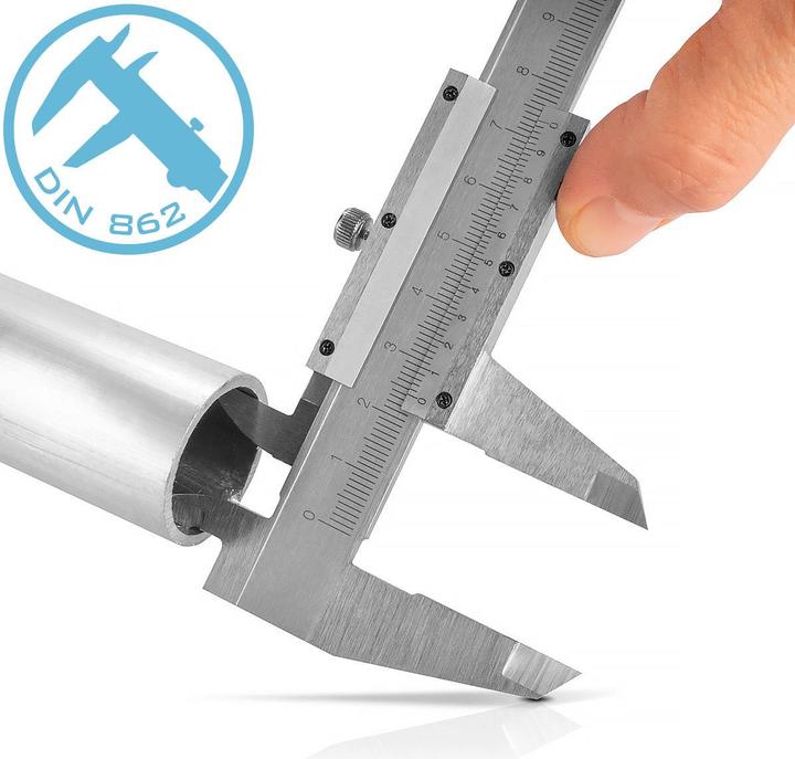 Actual product image Stahlwerk Caliper 0-150 mm DIN 862 made of hardened carbon steel (15 cm)