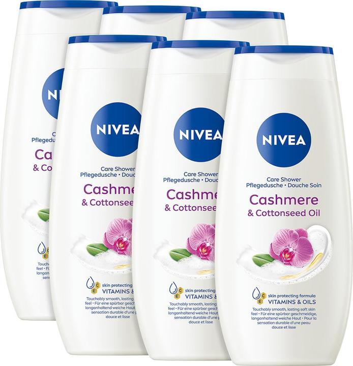 Actual product image NIVEA Multipack Pflegedusche Cashmere & Cottonseed Oil (6 Stück)