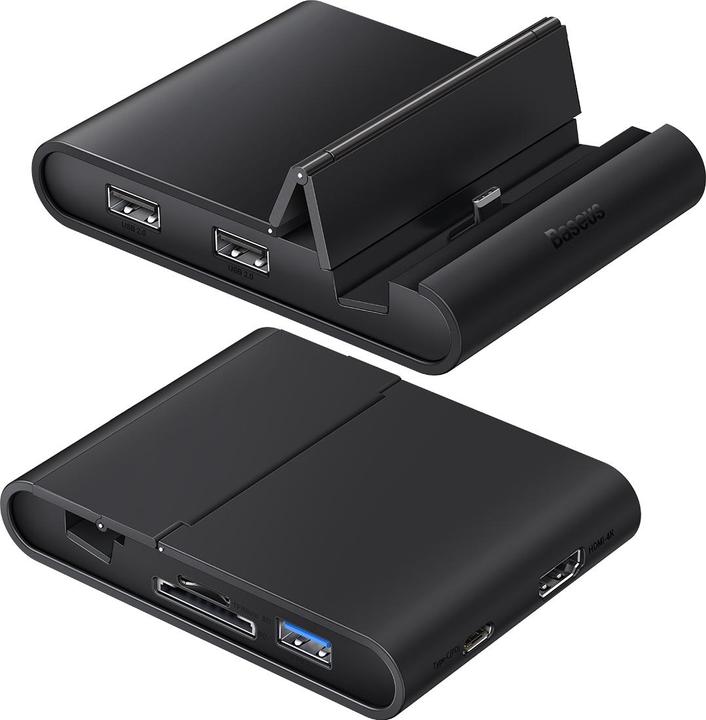 Produktbild Baseus Mate Docking Type-C Mobile Phone Intelligent HUB Docking Station Pro Black (USB-C)