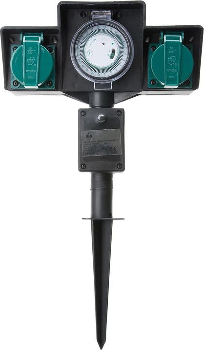 Image du produit Max Hauri Piquet de jardin 2x type 13 avec minuterie IP44