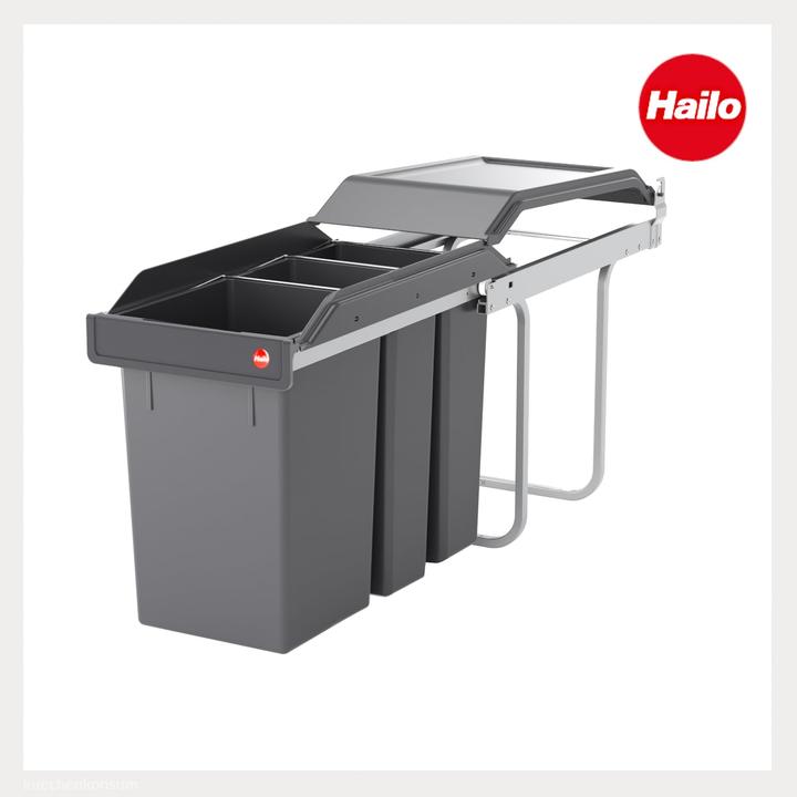 Image du produit Hailo Einbau-Abfallsammler 2x7+15L für Schränke ab 30cm (29 l)