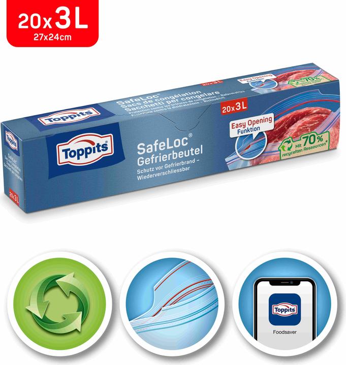 Immagine prodotto Toppits Sacchetto congelatore a doppia chiusura (20 x)