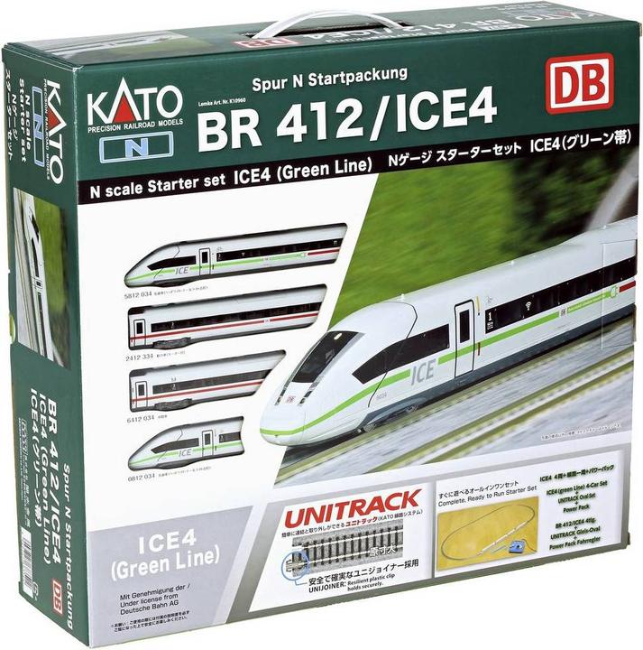 Hobbytrain DB AG Startset ICE4, 4-teilig + Schienen + Trafo (Spur N)