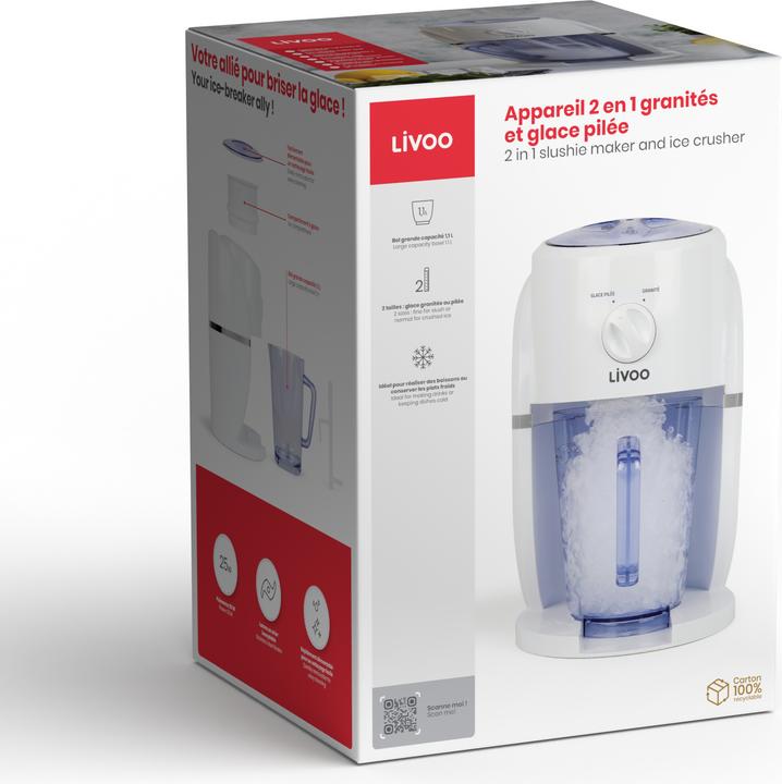 Image du produit Livoo Appareil 2 en 1 granités et glace pilée (Prise UE)