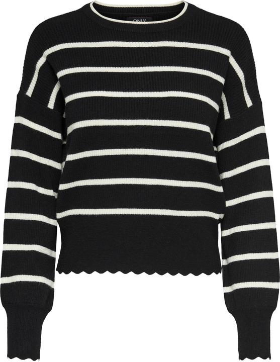 Only Rundhals Ballonärmel Pullover Strickpullover