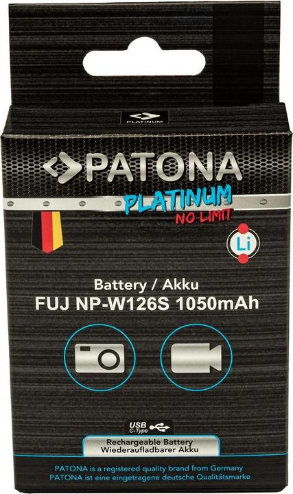 Actual product image Patona Platinum USB-C Fujifilm NP-W126S (Camera battery)