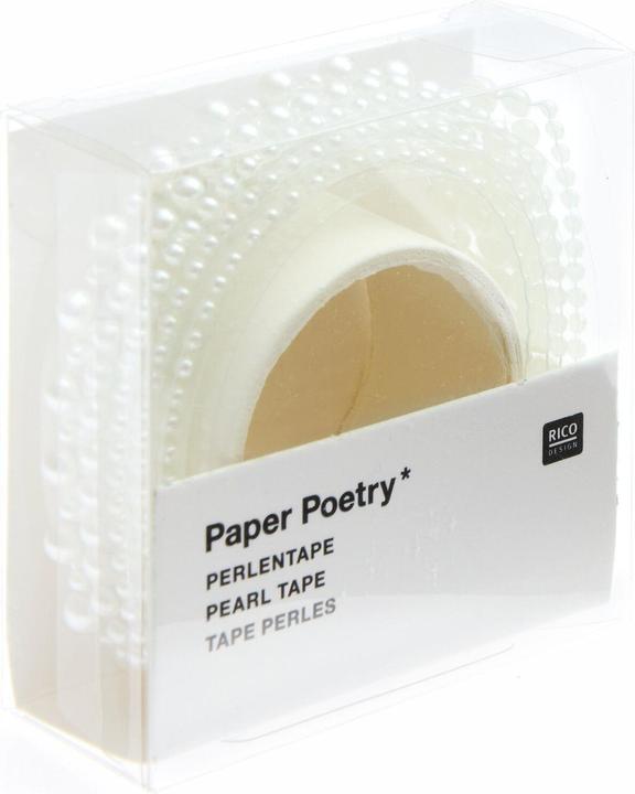 Image du produit Rico Design Perlensticker Paper Poetry 50 cm, 1 Stück Offwhite