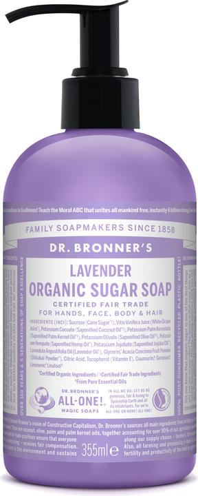 Actual product image Dr. Bronner's Organic Sugar Soap Lavender 355 ml (355 ml)