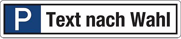 Actual product image Marahrens Parking sign, aluminum, LxH 520x110 mm, P/Individual 1-line text