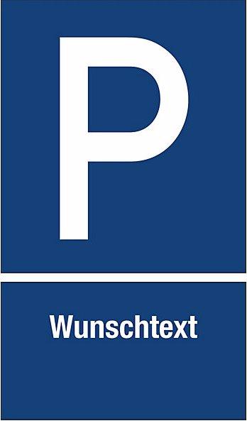 Produktbild Marahrens Parkplatzkennzeichen, Kunststoff, 250x400mm, P/Beschriftung-bis max. 20 Zeichen