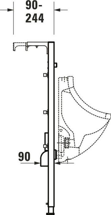Immagine prodotto Duravit Elemento orinatoio DURASYSTEM 500x1148mm, standard, costruzione a secco