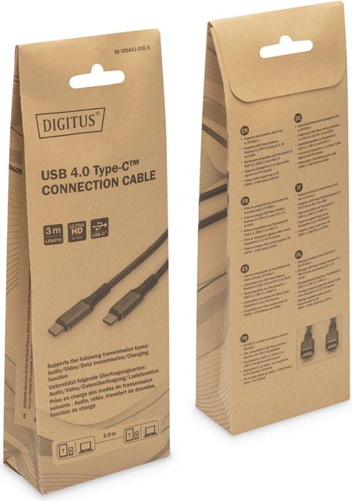 Image du produit Digitus USB C – USB C (3 m, USB 4.0)