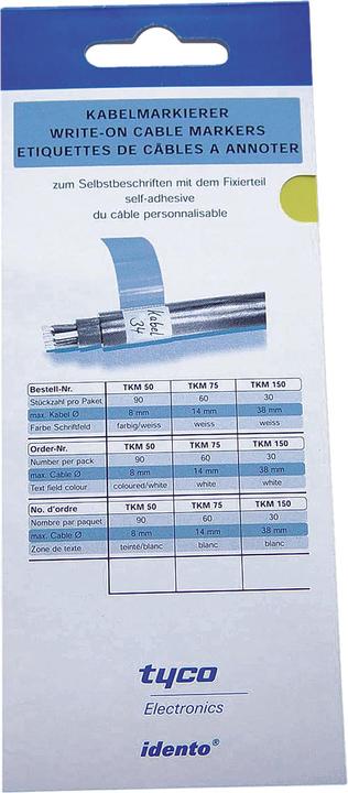Cimco Kabelmarkierer, Selbstbeschriften, Schriftfeld 25 x 23 mm, L 150 mm, -30°C - 95°