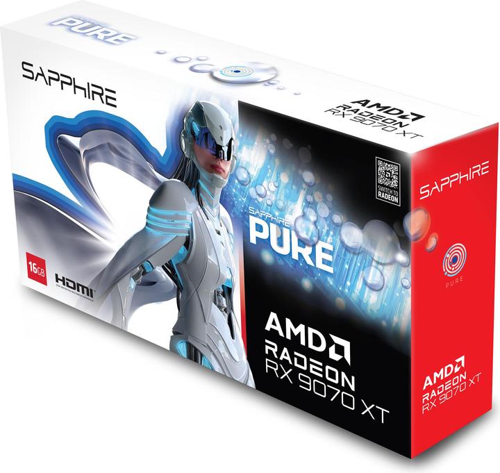 Image du produit Sapphire Pure Radeon RX 9070 XT Gaming OC (16 Go)