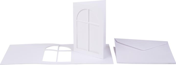 Image du produit VBS Cartes passe-partout "Fenêtre", 10 pièces, DIN A6, blanc. (10 pcs)