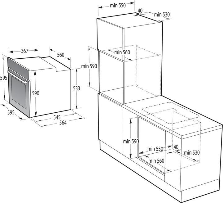 Produktbild Gorenje Black Induction Set - BOS6737E06BG+IT40SC