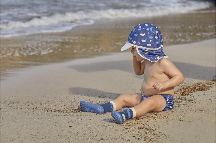 Actual product image Playshoes Summer cap whale navy size 51 cm (51)