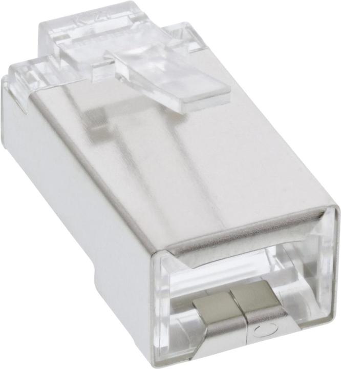 Produktbild InLine 100er Pack Modularstecker 8P8C RJ45 zum Crimpen auf Rundkabel