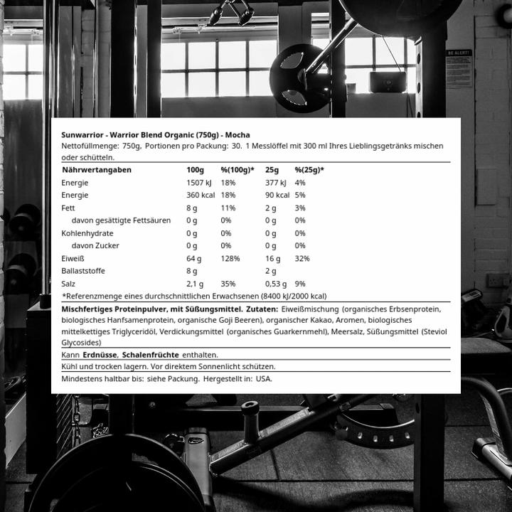 Image du produit Sunwarrior Mélange de protéines Warrior Bio (Café moka, 1 pcs, 750 g)